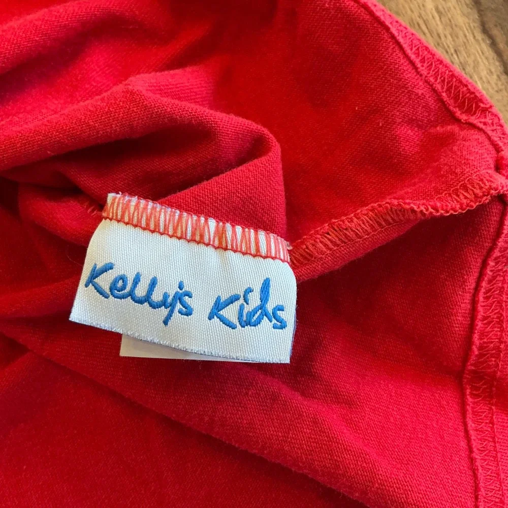 Kellys Kids Long Sleeve Christmas Santa Hat‎ Initial 